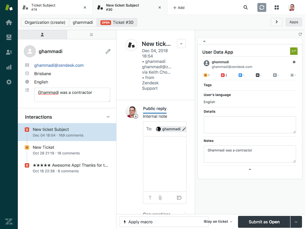 User Data primary marketing image — Agent Productivity app on the Zendesk Marketplace